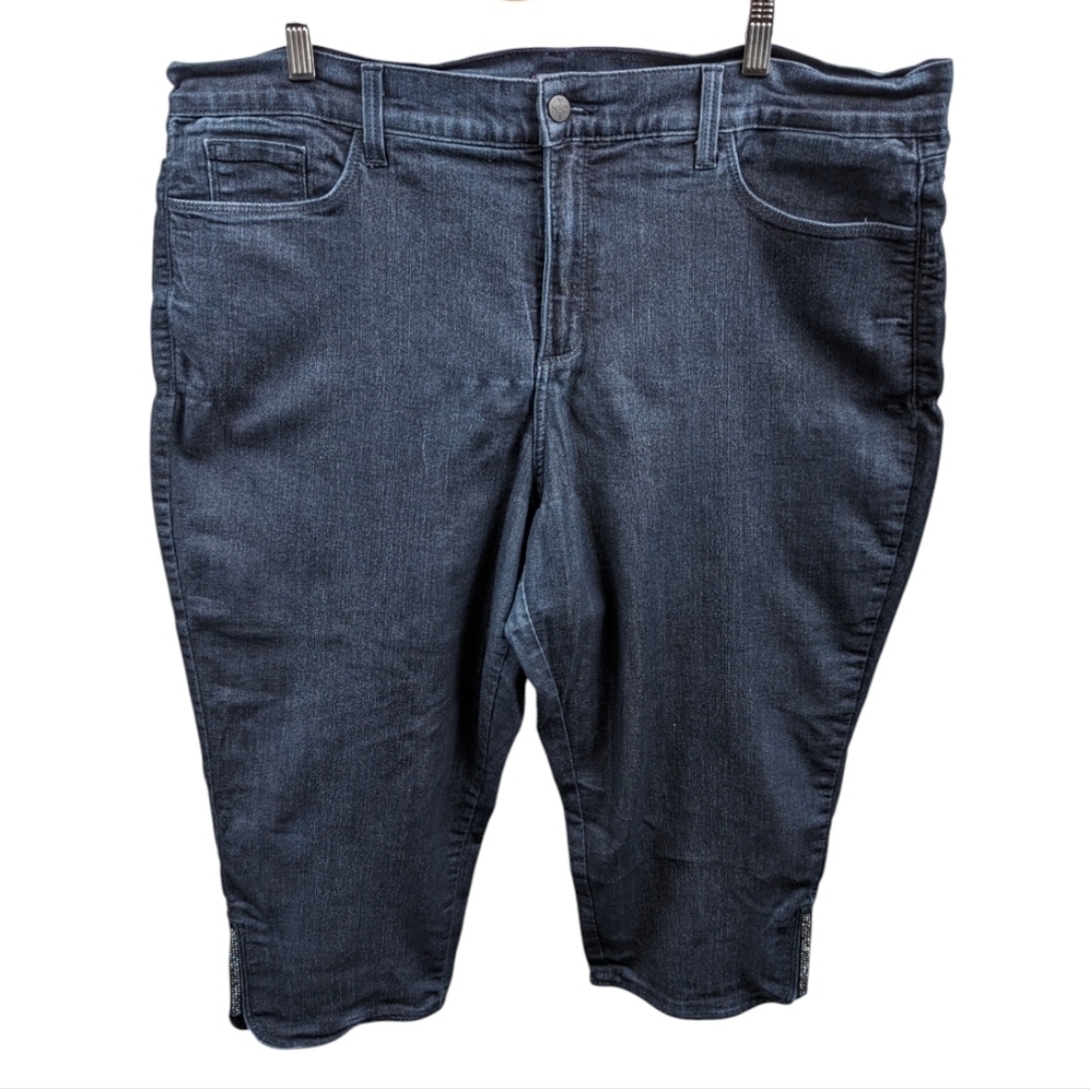 NYDJ Crop Dark Wash Denim Jeans Sz 18W